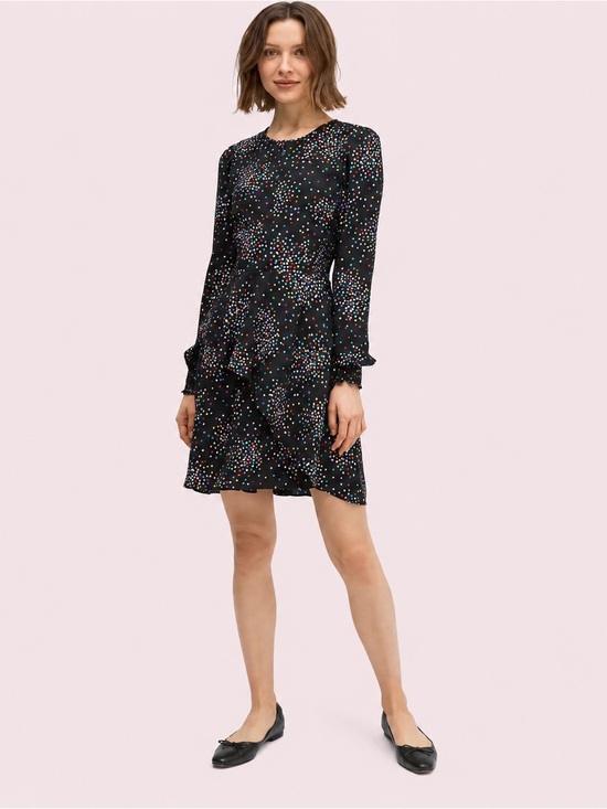kate spade Dresses & Skirts - Kate Spade New York Confetti Cheer Smocked Long Sleeve Dress Size 8